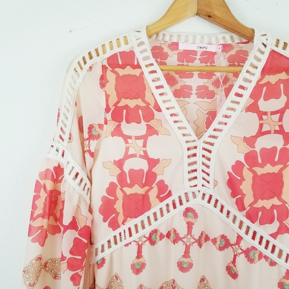 NWT The Wild Flower Shop Geometric Print Dress - Picture 2 of 4